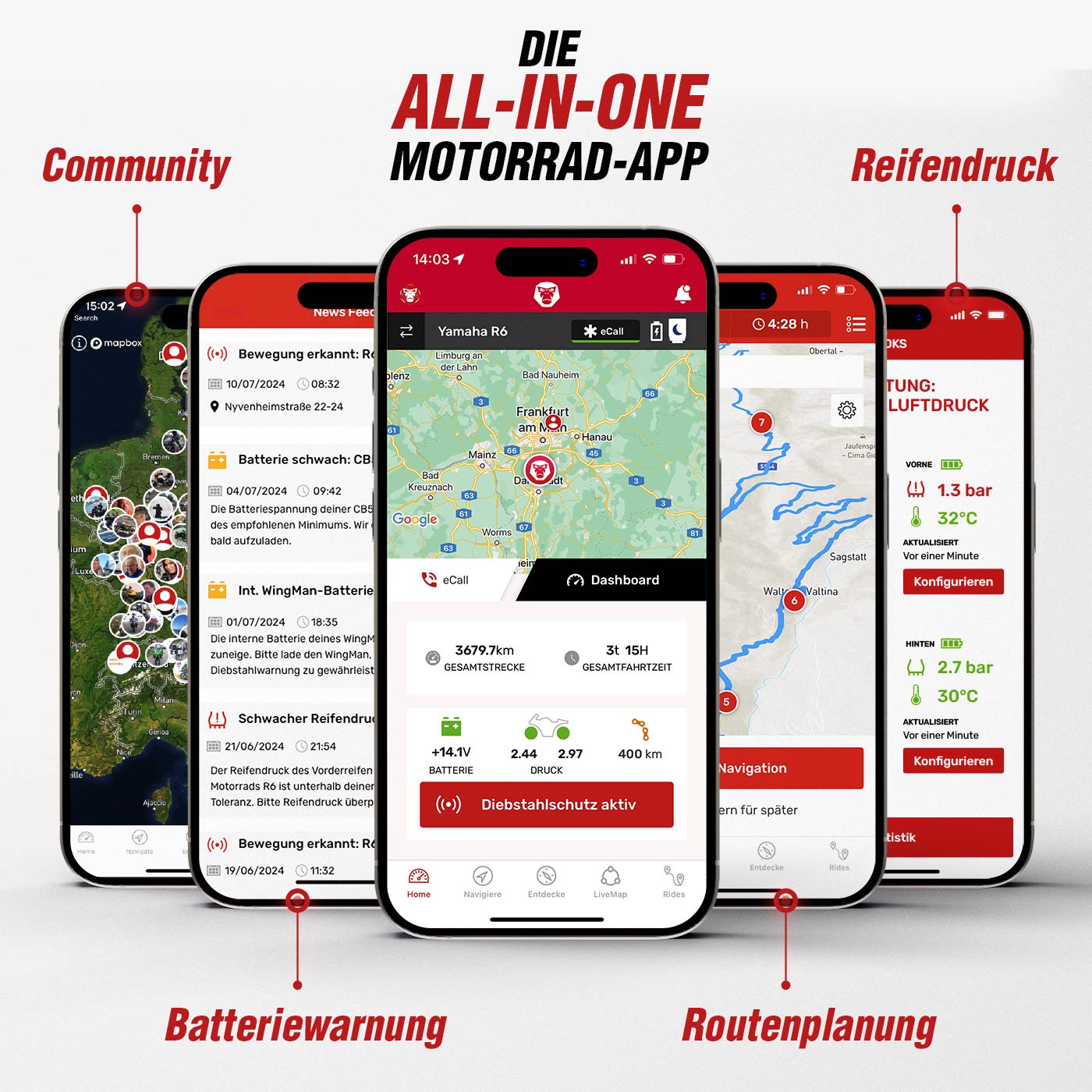 Ridelink Wingman 4G GPS Tracker & Diebstahlmelder