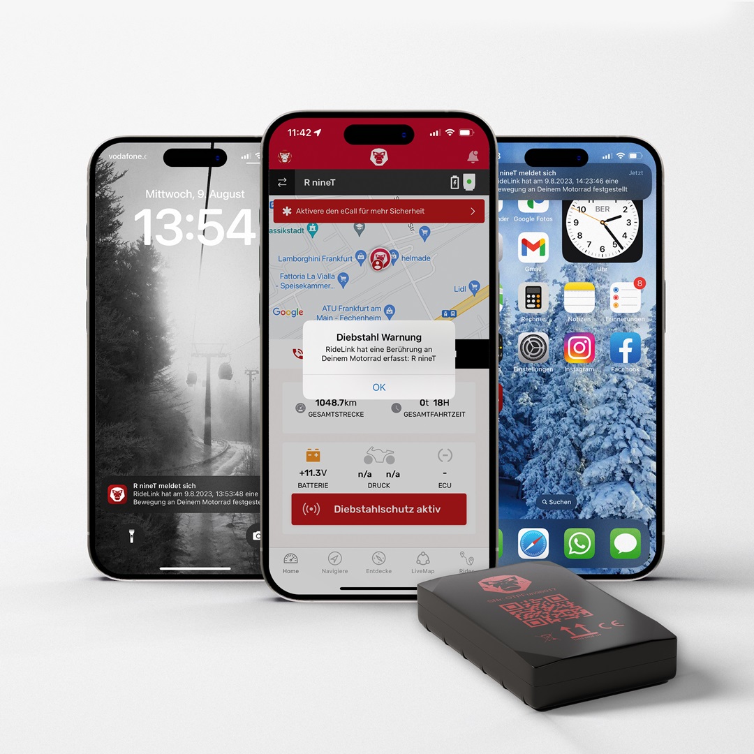 Ridelink Wingman 4G GPS Tracker & Diebstahlmelder