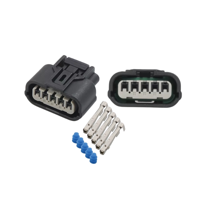 Wasserdichter 5er Stecker | weiblich | schwarz
