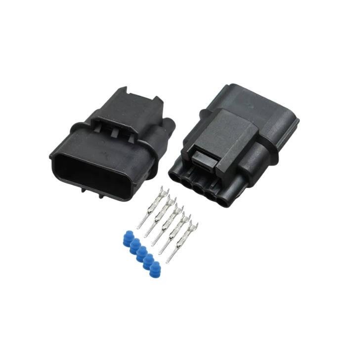 Wasserdichter 5er Stecker | männlich | schwarz