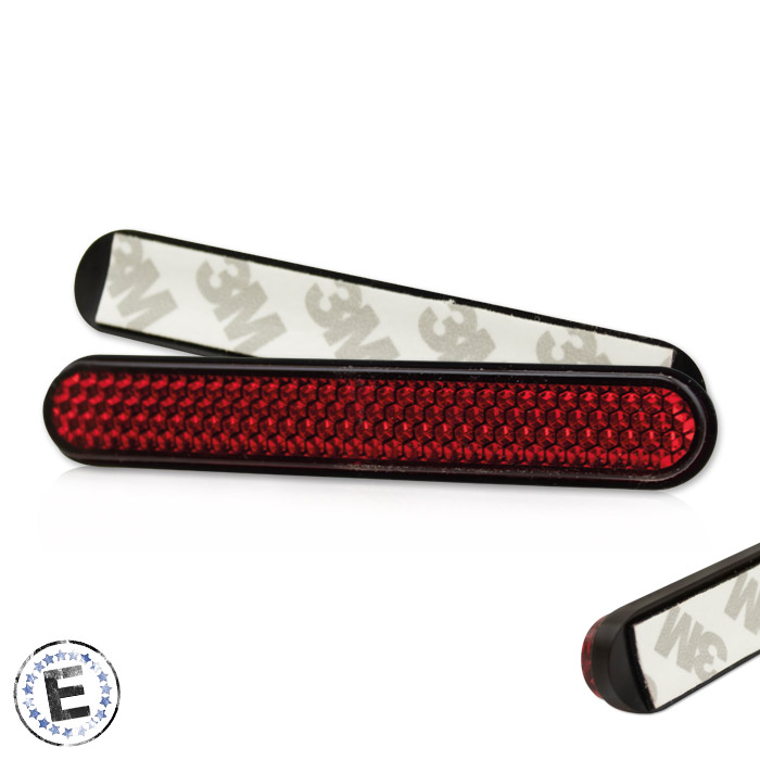 Reflektor Curved | abgerundet | rot | ohne Rand