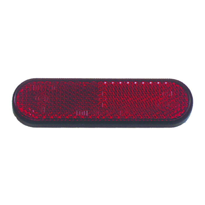 Reflektor Classic | abgerundet | rot | mit Rand