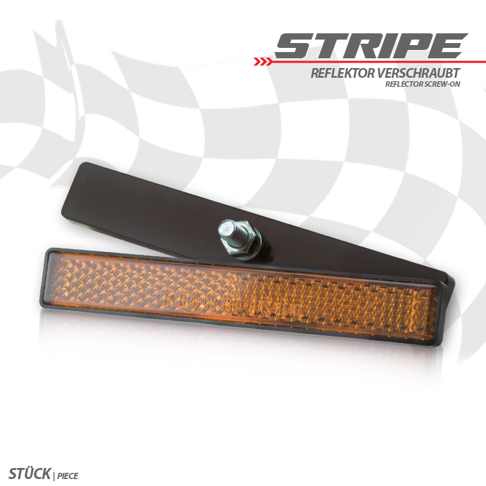 Reflektor Stripe | rechteckig | gelb | mit Rand