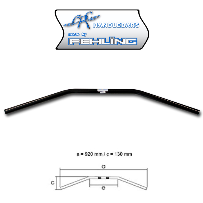 1-Zoll Lenker Drag Bar (LDHD 5) | schwarz/ Kerbe