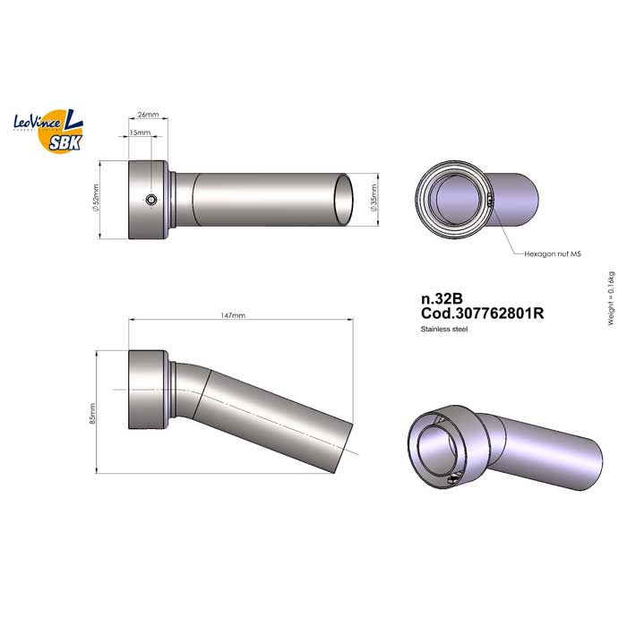 Leovince SBK DB-Killer | N.32B | Code 307762801R