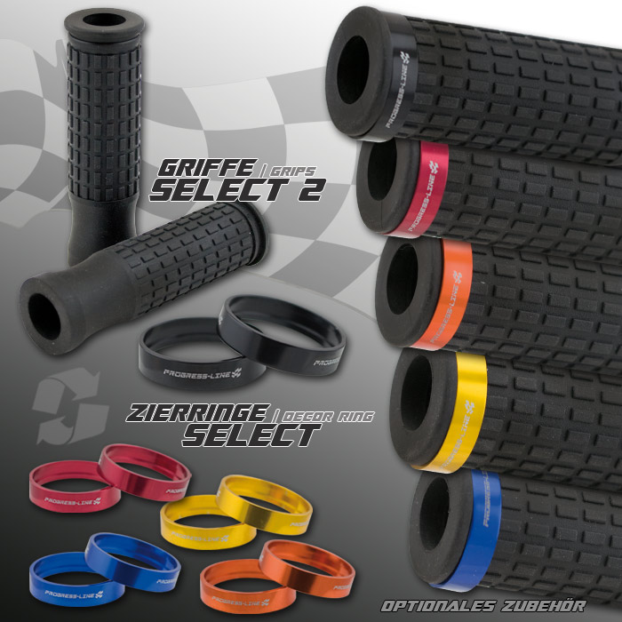 Griffgummiset Select2 | 7/8-22mm | schwarz