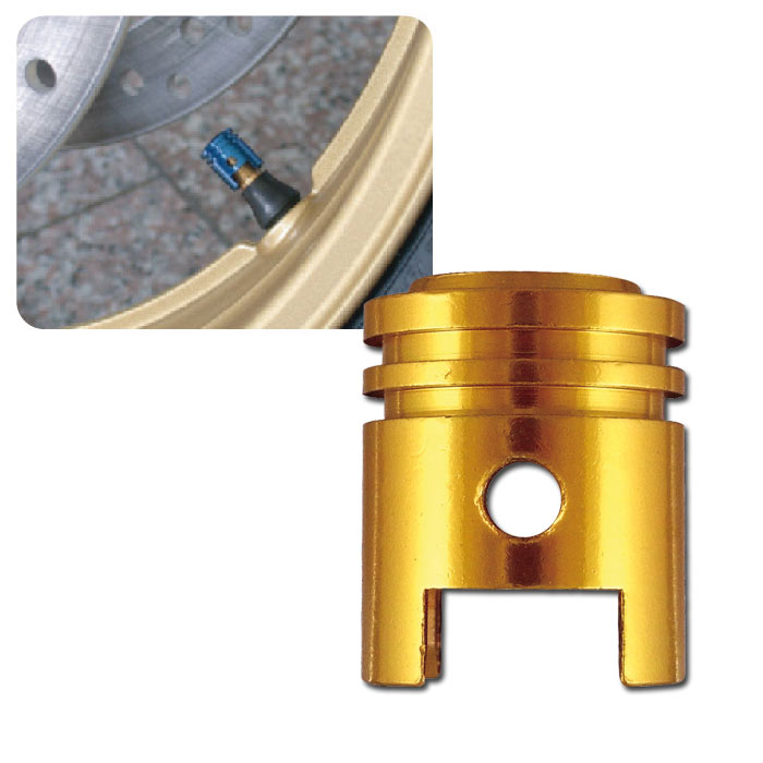 Ventilkappen Kolben | gold eloxiert
