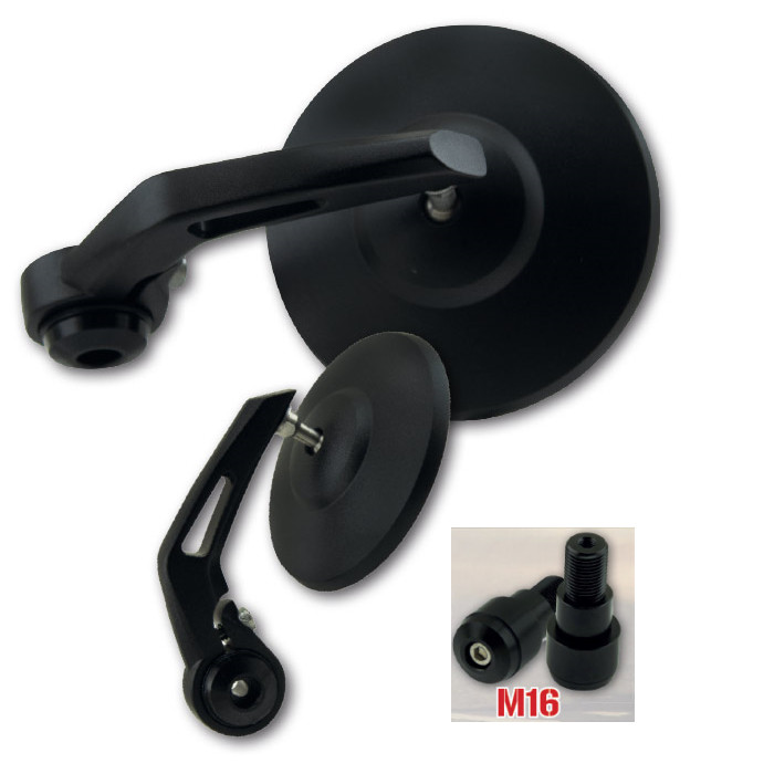 Lenkerendenspiegel BOB 1 | Alu | schwarz | D28