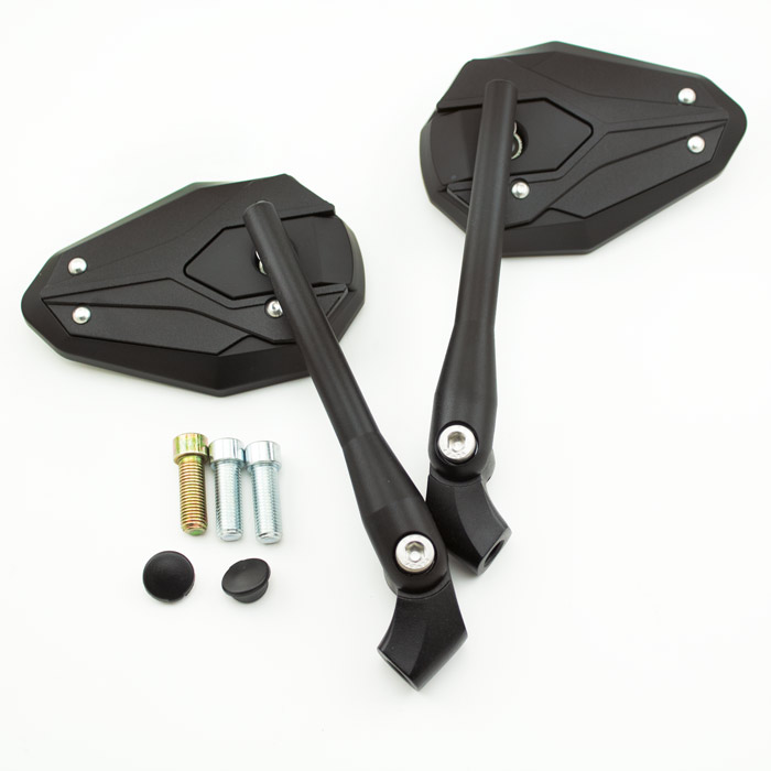 Lenkerspiegel HERO | ALU | schwarz | M10-R/L