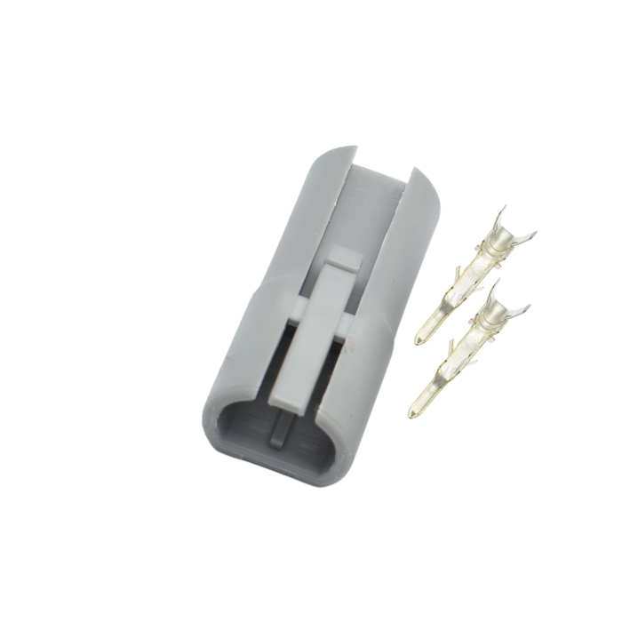 2er Stecker | männlich | grau