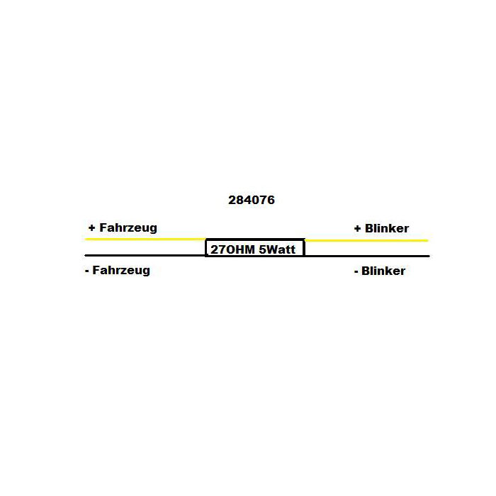 Adapterkabel | Widerstand 27 Ohm / 5W