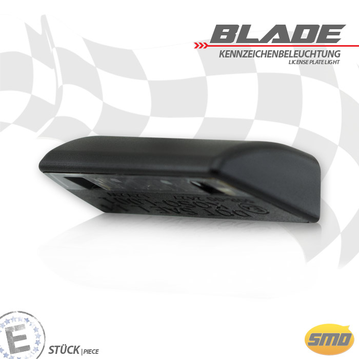 SMD-Kennzeichenbeleuchtung Blade | schw. | ABS