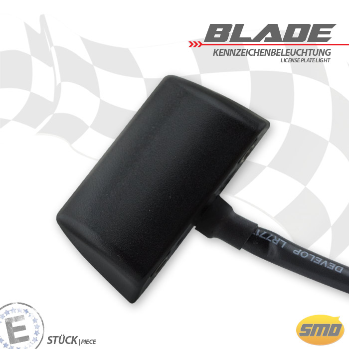 SMD-Kennzeichenbeleuchtung Blade | schw. | ABS