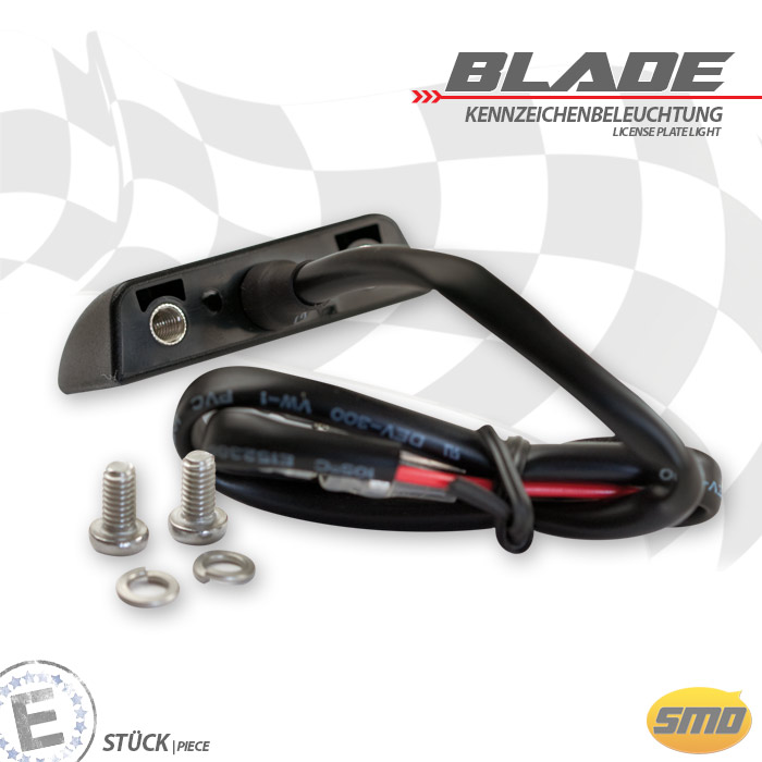 SMD-Kennzeichenbeleuchtung Blade | schw. | ABS