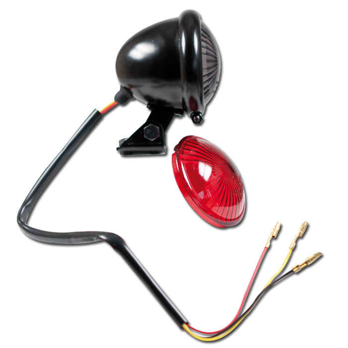 LED-Rücklicht Bates Style | schwarz | Ø=57 mm