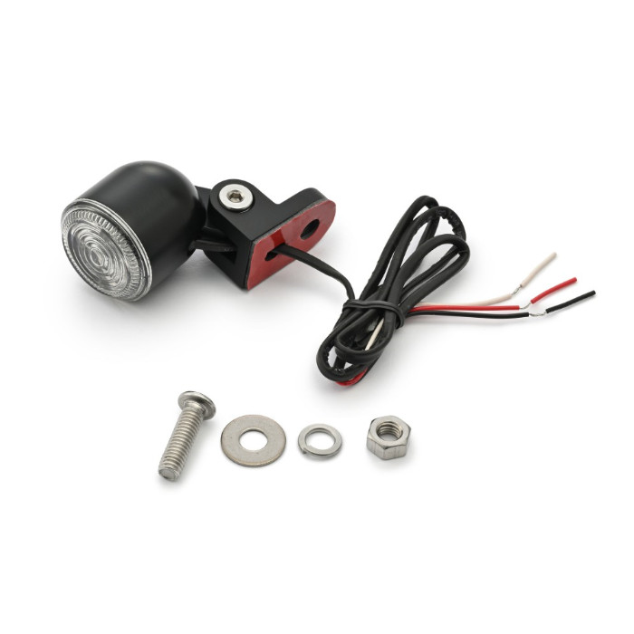 LED-Rücklicht D-Tail | Alu | schwarz | Ø=30mm