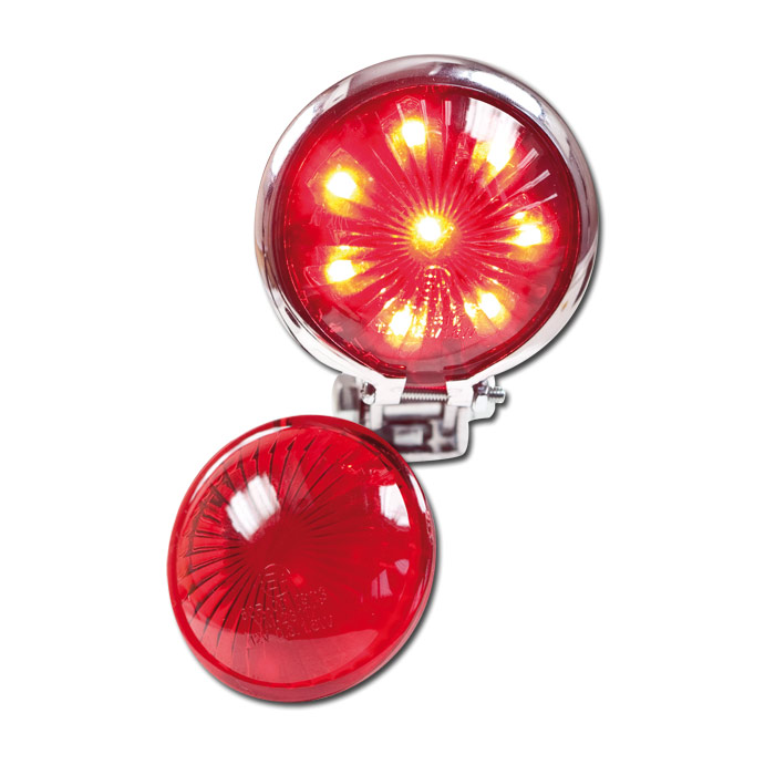 LED-Rücklicht D-Tail | Alu | schwarz | Ø=30mm