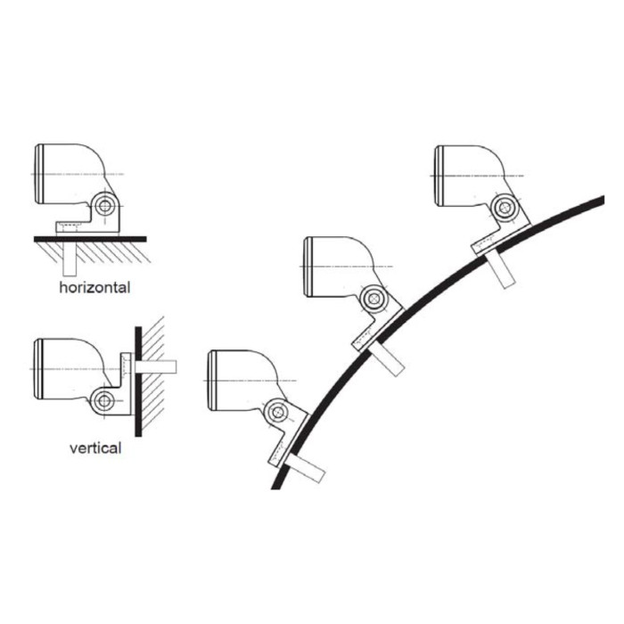 LED-Rücklicht D-Tail | Alu | schwarz | Ø=30mm