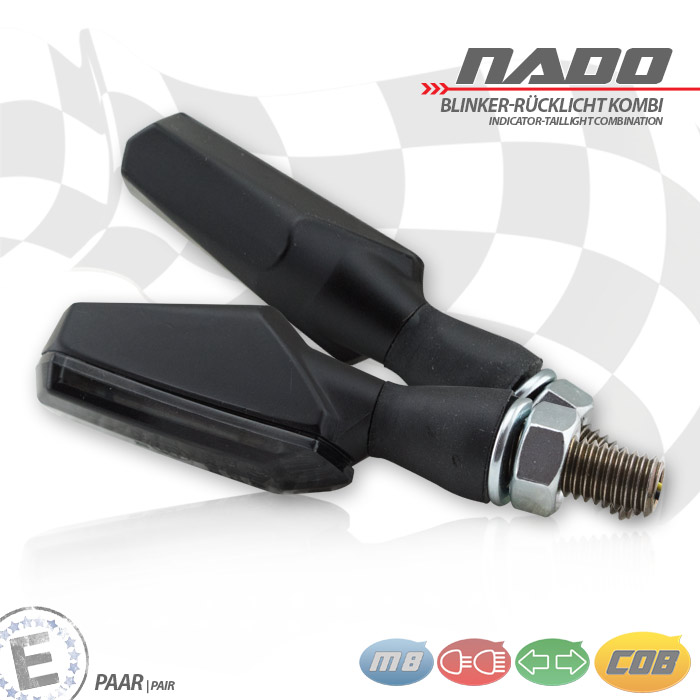 COB-Blinker Rücklichtkombi Nado | Alu | schwarz