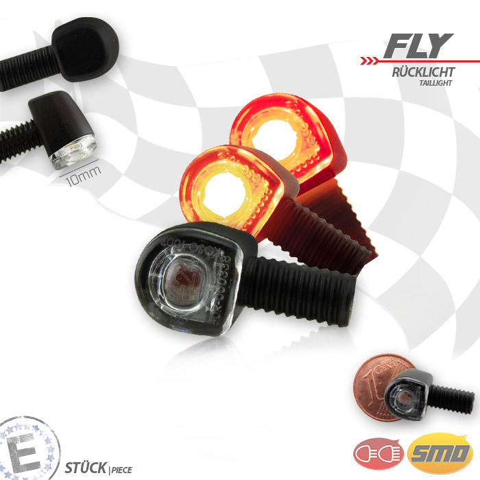 SMD-Rücklicht Fly | Alu | schwarz