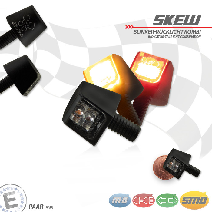 SMD-Blinker-RL SKEW | Alu | schwarz