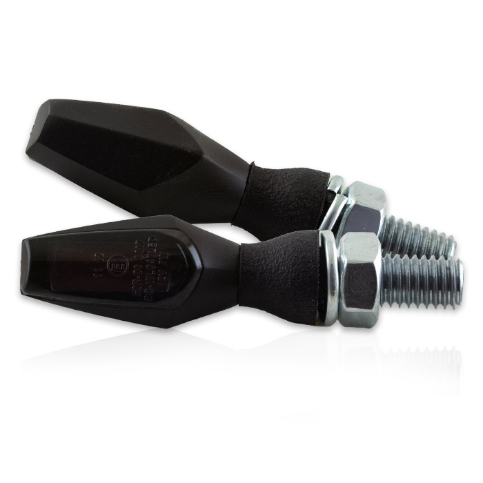 COB-Blinker SHIELD | Alu | schwarz | M8