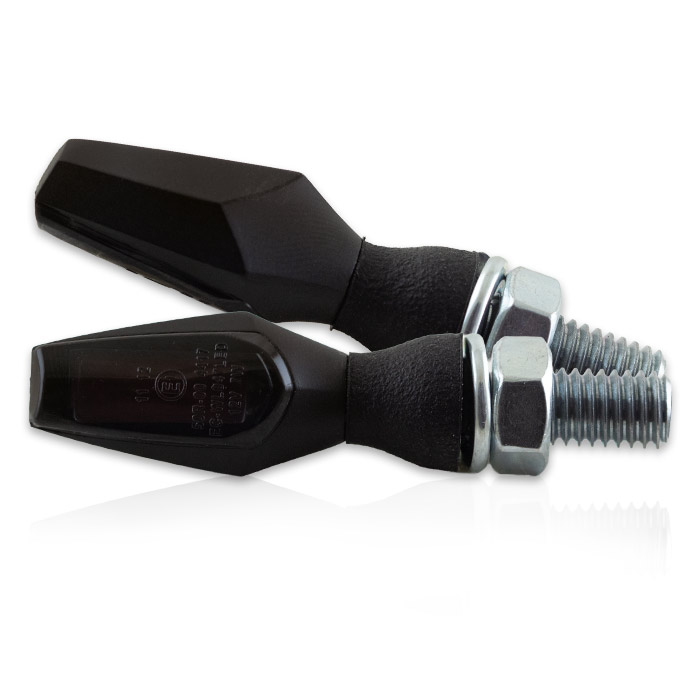 COB-Blinker SHIELD | Alu | schwarz | M8
