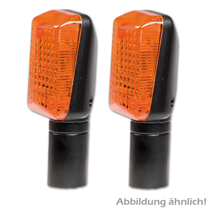 Superbike-Blinker | schwarz | lang | getönt