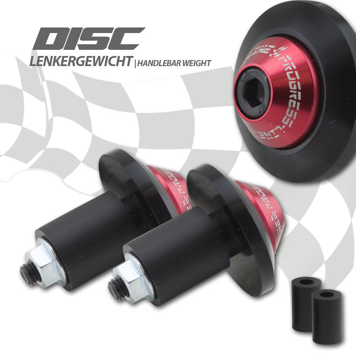 Lenkergewichte Disc | Alu | schwarz / rot