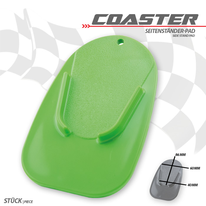 Seitenständer-Pad Coaster | ABS | Grün