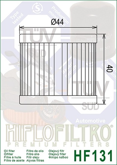 Hiflo Ölfilter HF131 ( Generic GBR/TW125 )