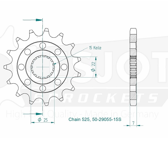Ritzel 50-29056-15S/187501-15 | 15Z - 525