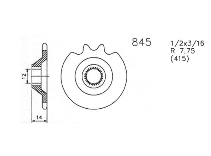 Ritzel 20 - 0845 - 13, 13Z - 415
