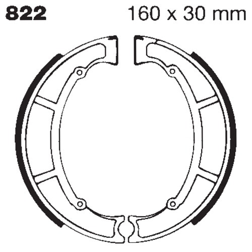822G | EBC |  Premium Bremsbacken Water Grooved