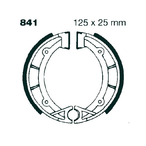 841G | EBC |  Premium Bremsbacken Water Grooved
