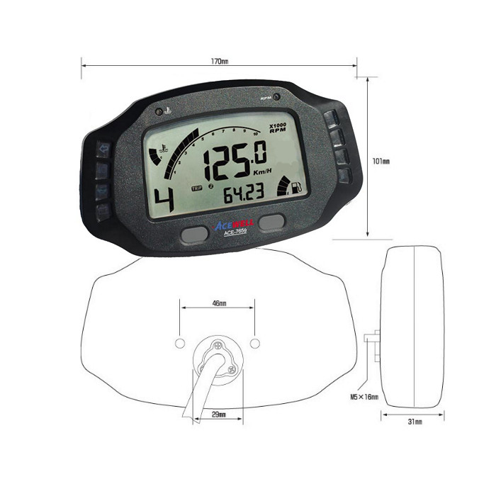Multi Digitalinstrument ACE-7659-HB | schwarz