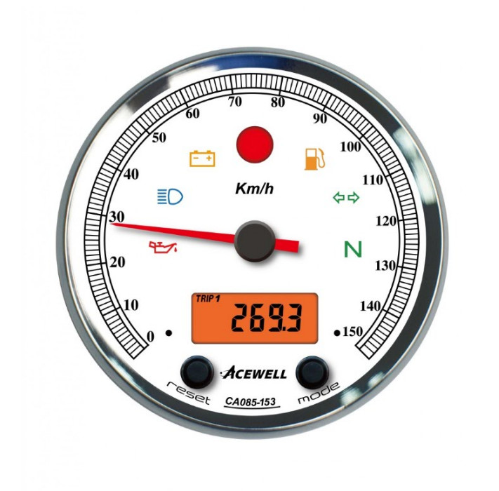 ACEWELL | Analog Tacho 150 Km/h | Digital DZM
