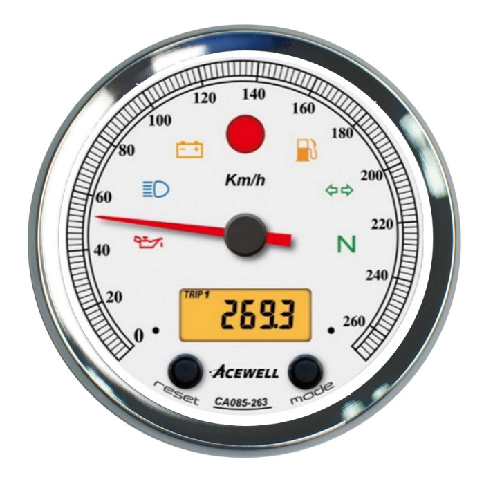 ACEWELL | Analog Tacho 260 Km/h | Digital DZM