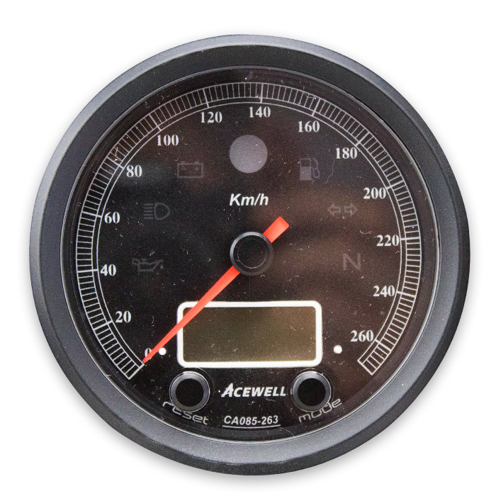 ACEWELL | Analog Tacho 260 Km/h | Digital DZM