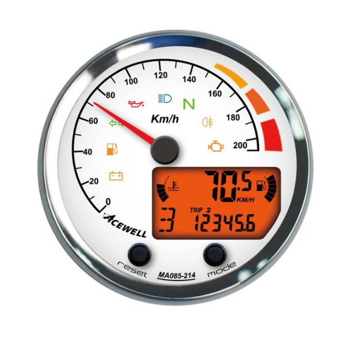 ACEWELL | Analog Tacho 210 Km/h | Digital DZM