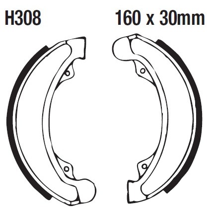 H308 | EBC |  Premium Bremsbacken