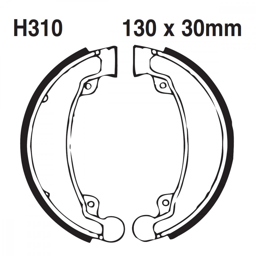 H310G | EBC |  Premium Bremsbacken Water Grooved