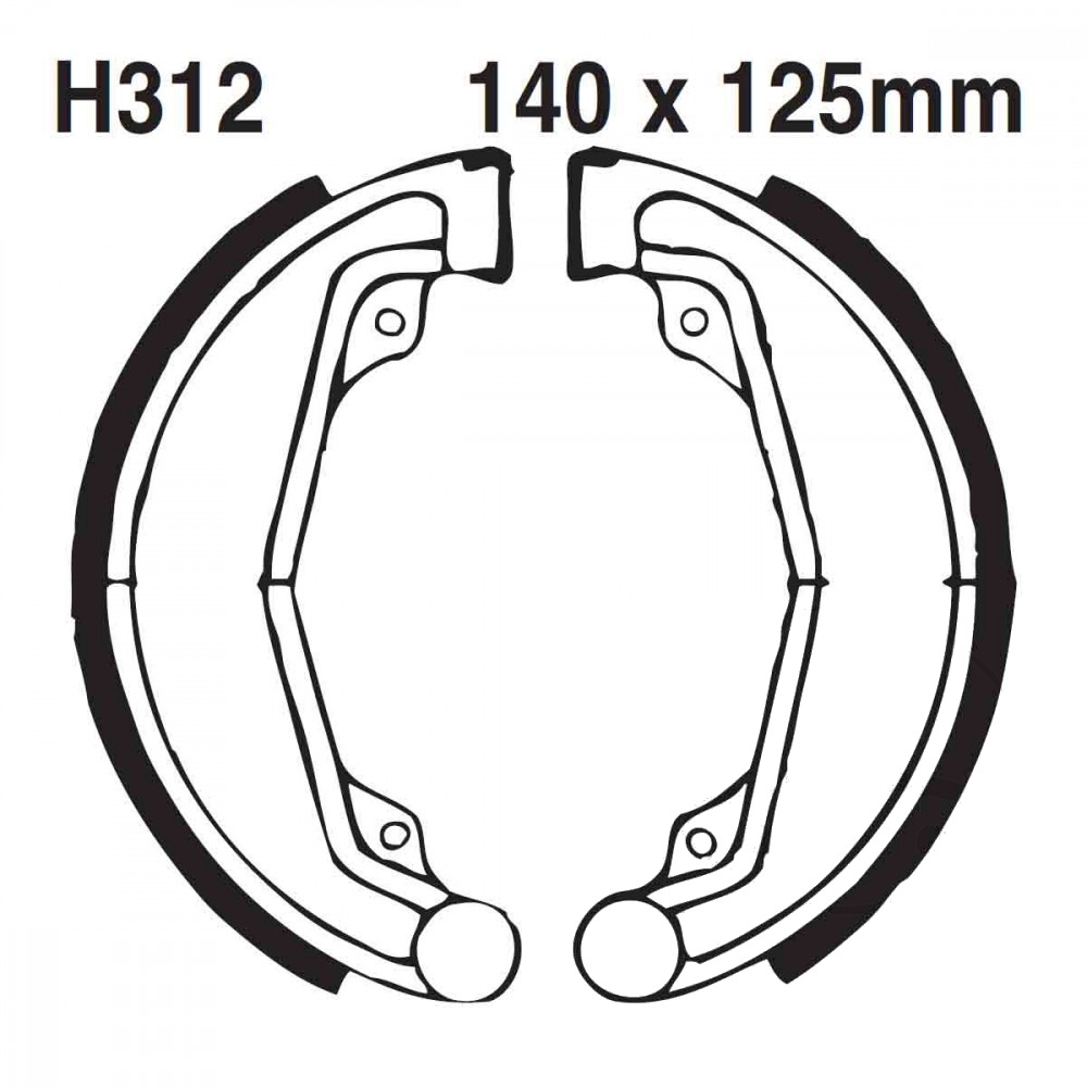 H312G | EBC |  Premium Bremsbacken Water Grooved