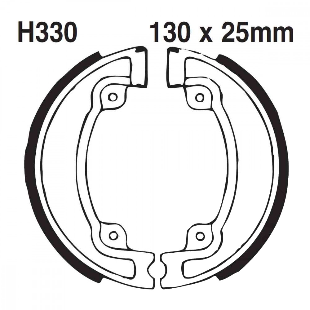H330G | EBC |  Premium Bremsbacken Water Grooved