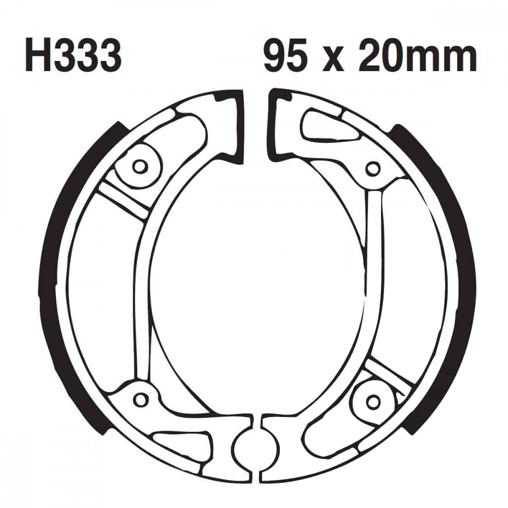 H333G | EBC |  Premium Bremsbacken Water Grooved
