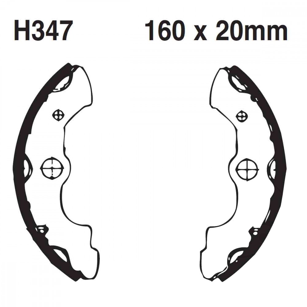 H347G | EBC |  Premium Bremsbacken Water Grooved