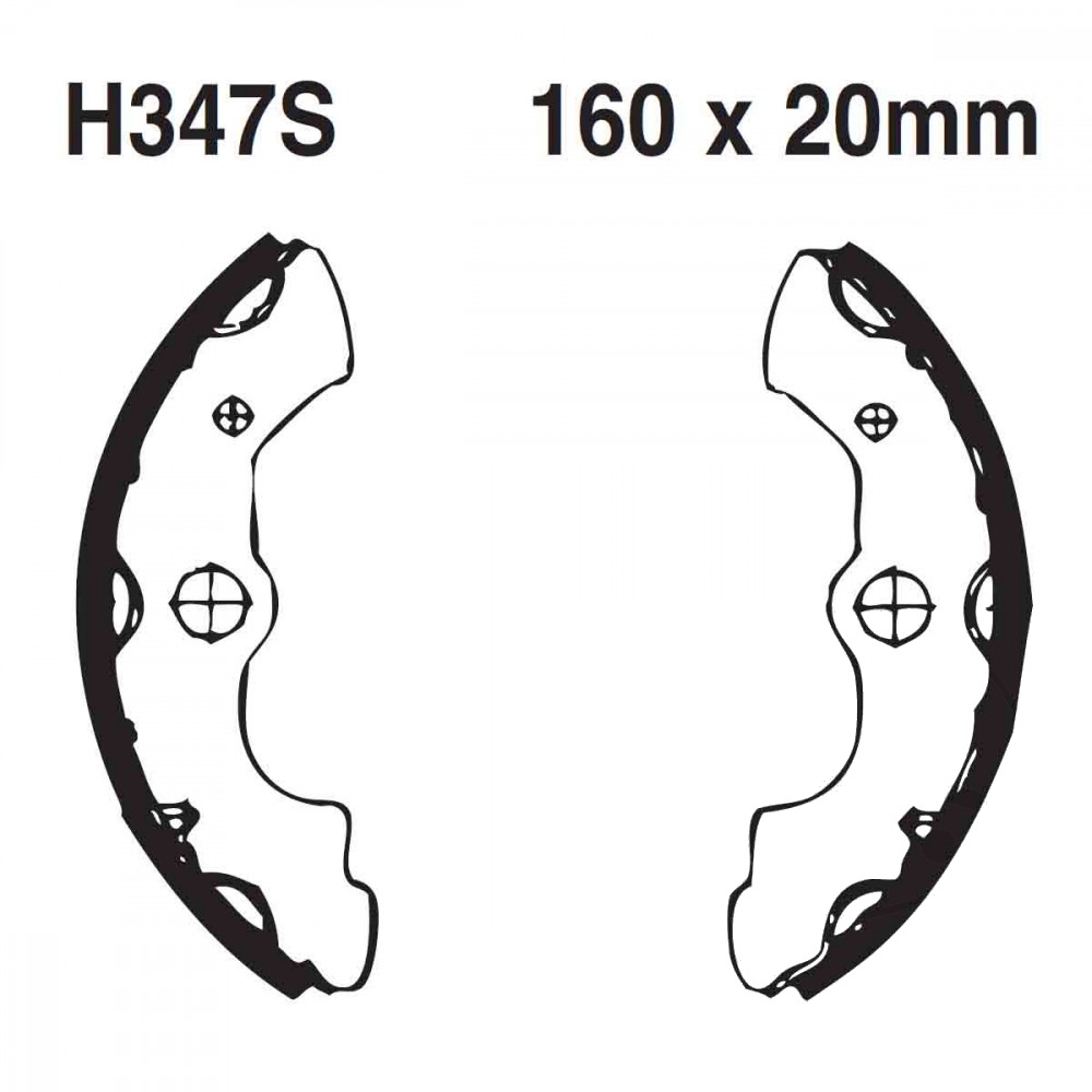 H347S | EBC |  Premium Bremsbacken Water Grooved