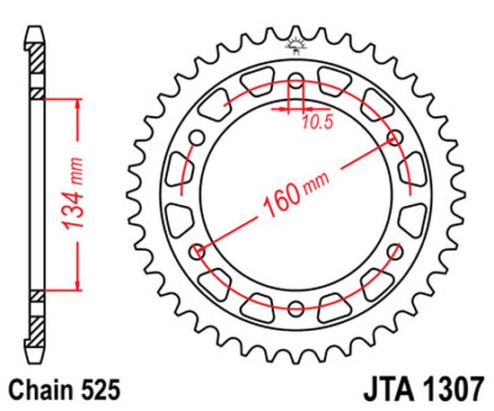 Kettenrad ALU 42Z  |  525 SI