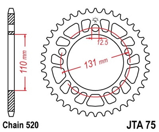 Kettenrad ALU 43Z  |  520 SI