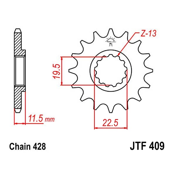 Ritzel 15Z  |  428